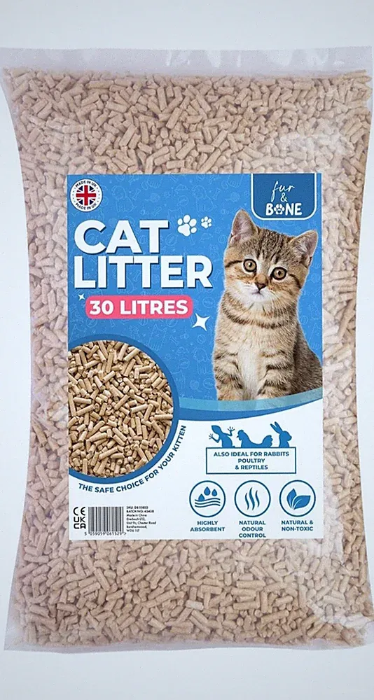 1 x 30L Katzenstreu ultra saugfähig biologisch abbaubar Holzpellets Geruchskontrolle Wo