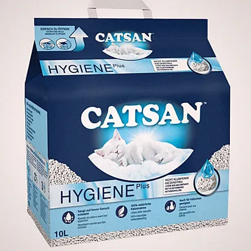 10 L CATSAN Hygiene Plus Katzenstreu Streu staubfrei natürlich auch für Kätzchen