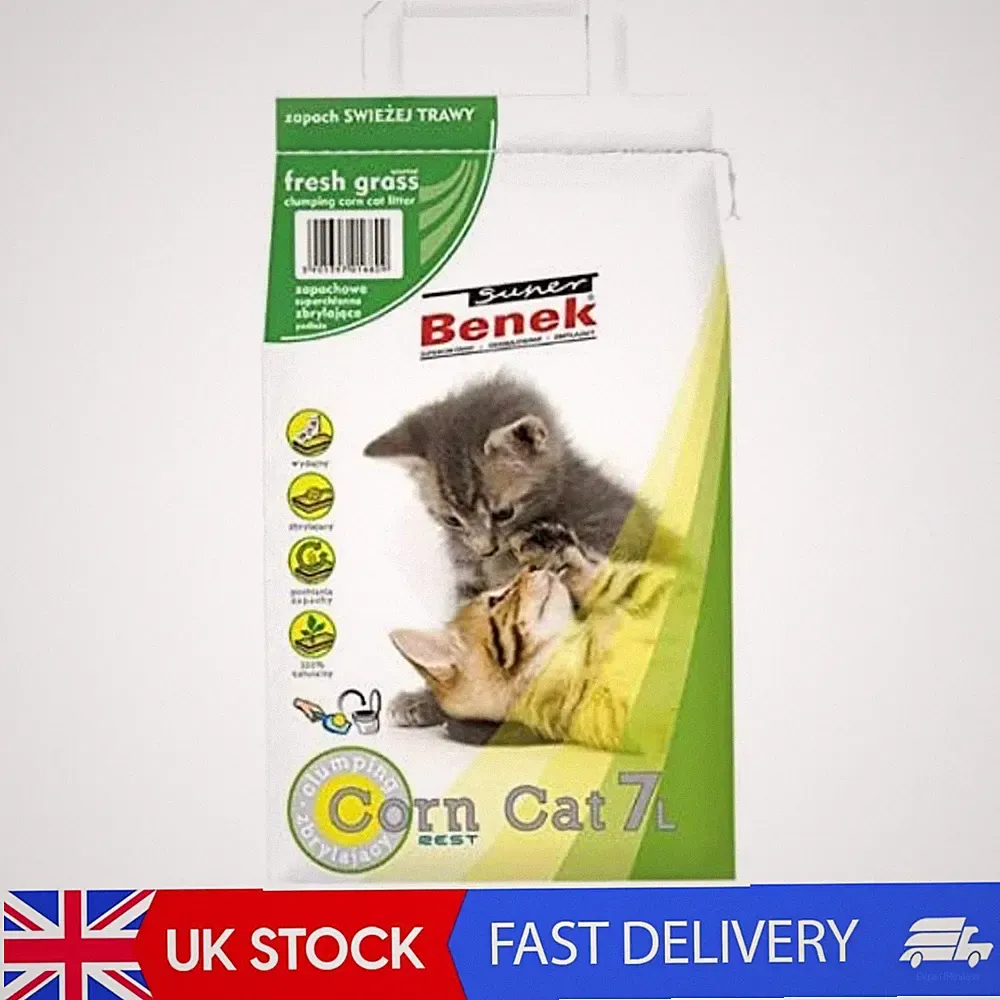 100% Natur Klumpmais Katze Frischgras Klumpstreu 3 x 7 Liter