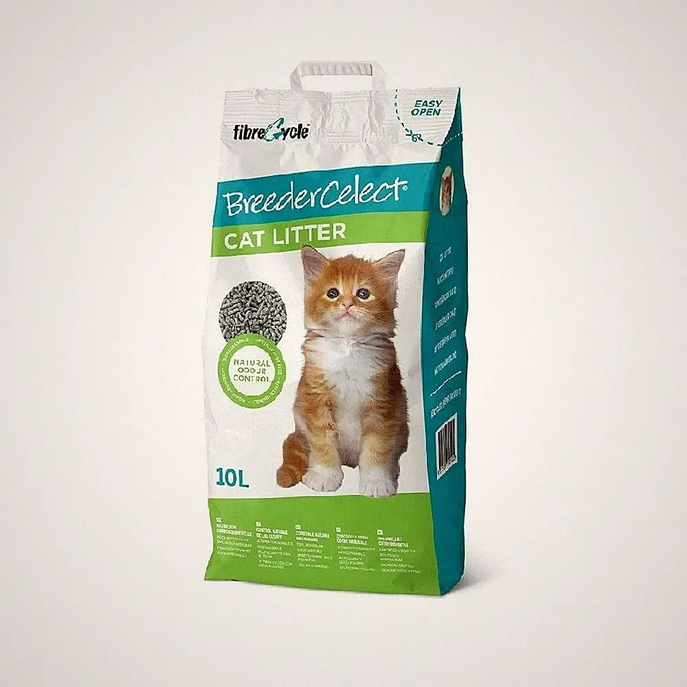 10L Breeder Celect Katzenstreu saugfähig Recyclingpapier Pellets biologisch abbaubar