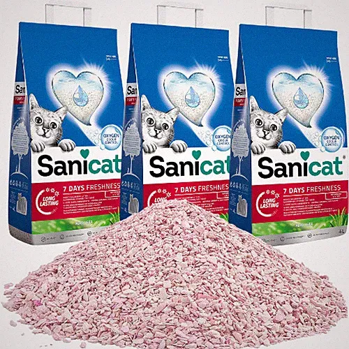 12 L SANICAT Katzenstreu mit Aloe Vera 7 DAYS schnelle Absorption saugfähig
