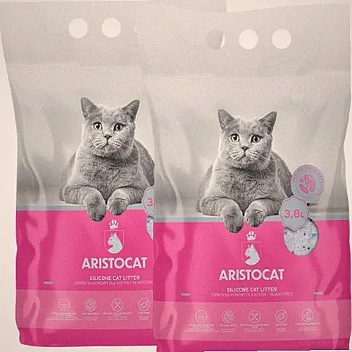 2 x 3,8 L ARISTOCAT Katzenstreu Silikatstreu für Katzen antibakteriell staubfrei