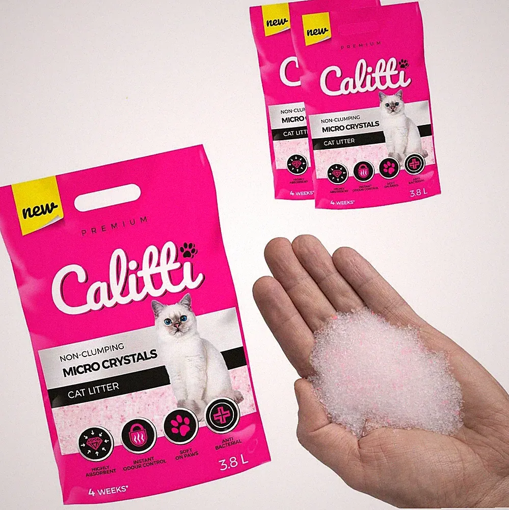 2 x 3,8L = 7,6L Calitti Micro Silikatstreu Katzenstreu Cat staubfrei klumpfrei