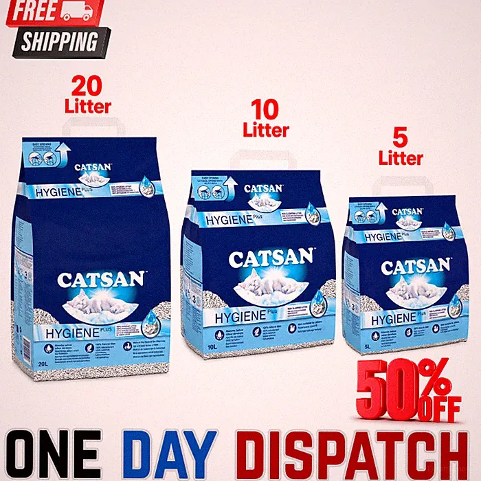 20L Catsan Hygiene klumpfreies Katzenstreu 20 Liter Geruchskontrolle Katzenstreu