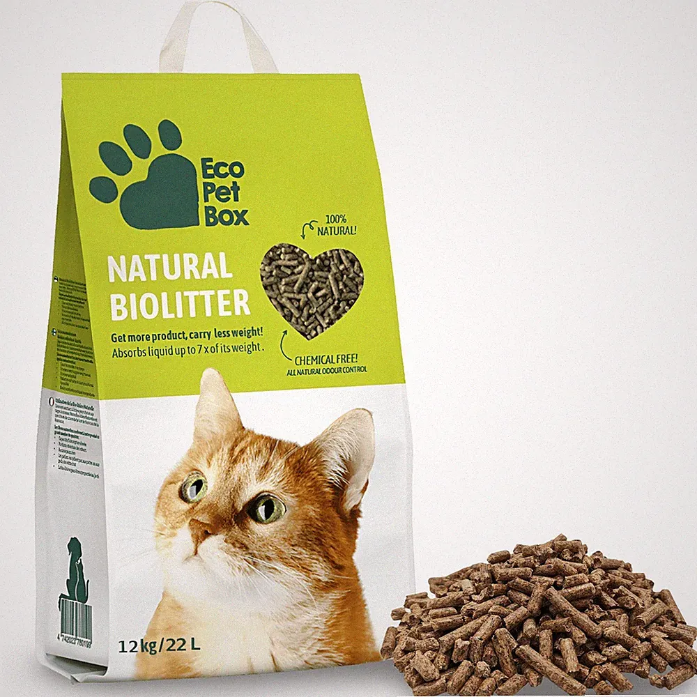 22 L Bio Katzenstreu Pellets aus Heu Einstreu Öko Streu saugstark 100% natürlich