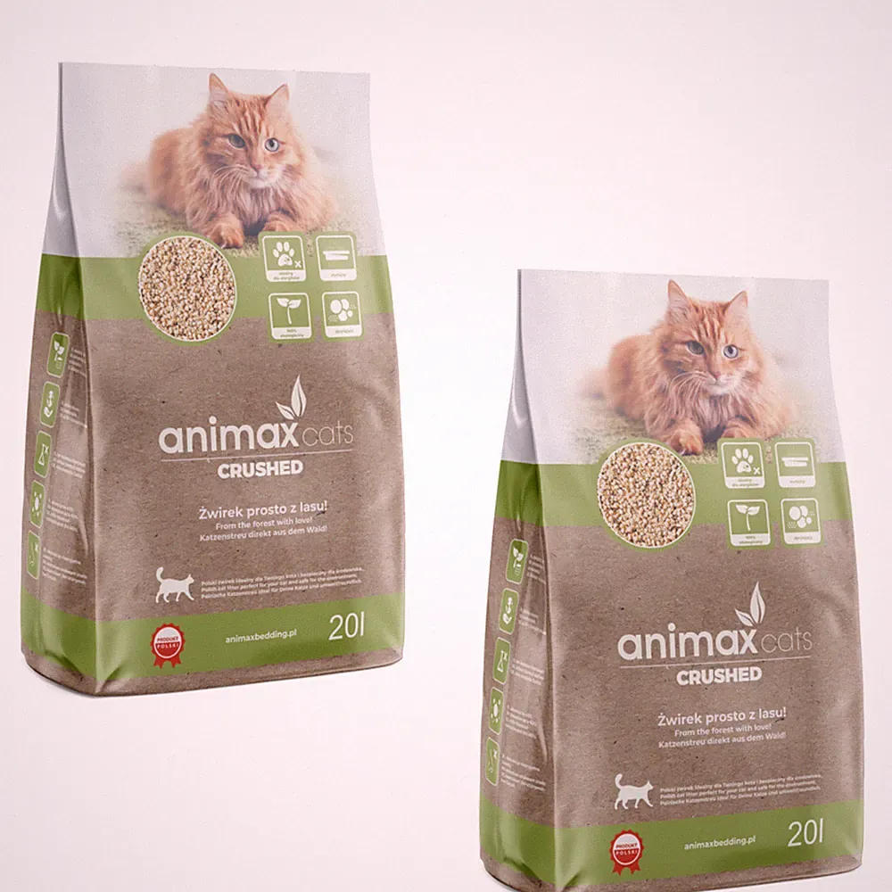 2x Katzenstreu Animax Klumpstreu 20L Set klassisch natürlich Crushed SET