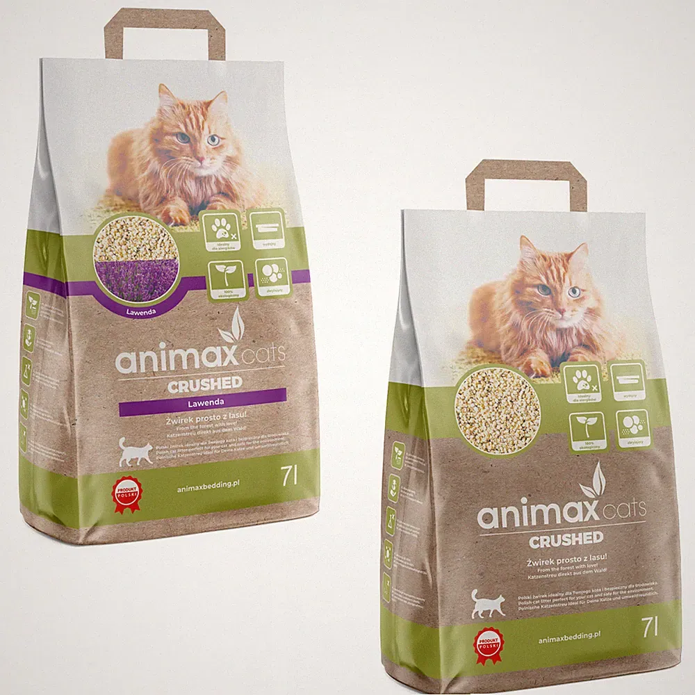 2x Klumpstreu Animax Cats Lavendel 14L biologisch abbaubar staubfrei SET