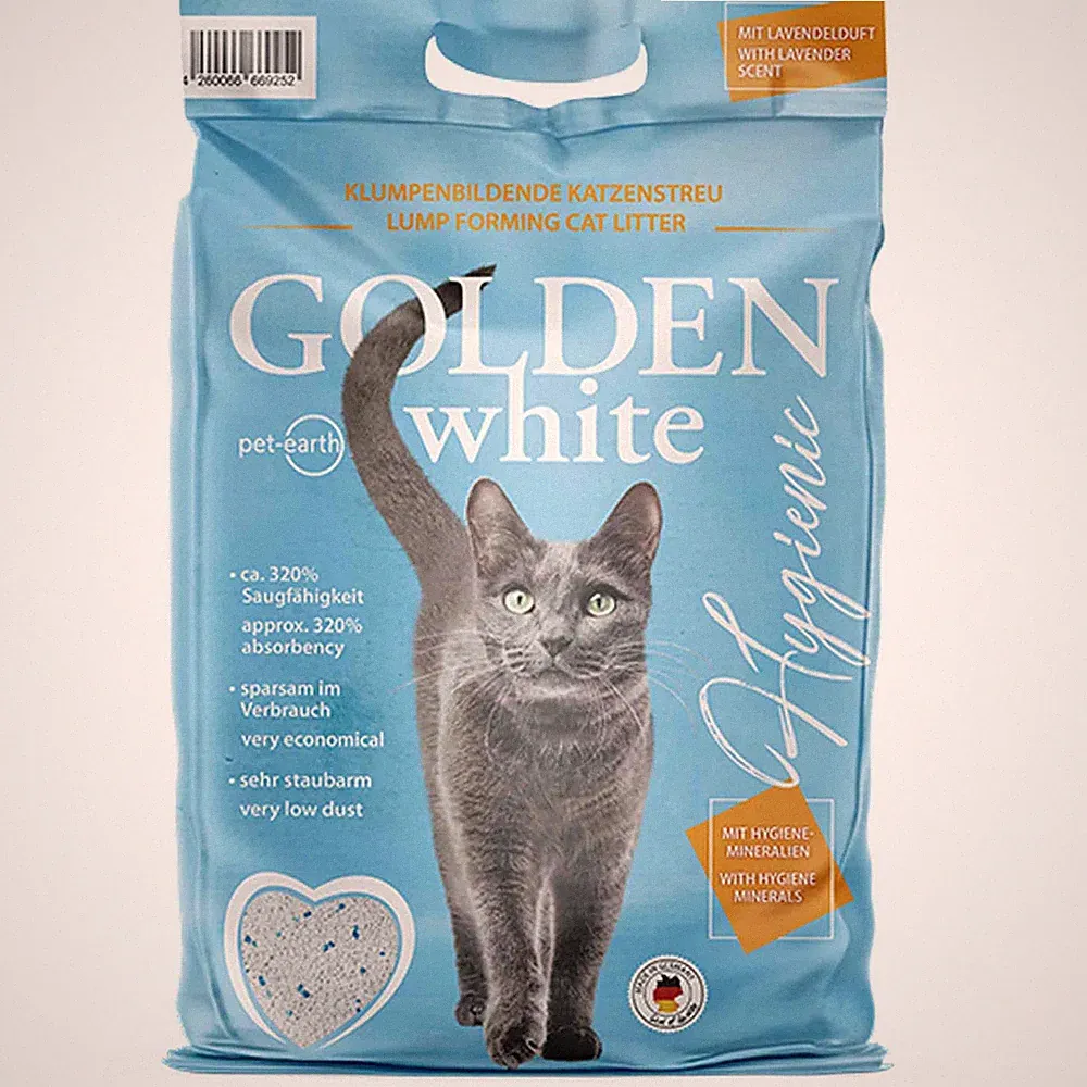 2x14 kg Golden Grey White Katzenstreu Klumpstreu Streu Katze Lavendelduft