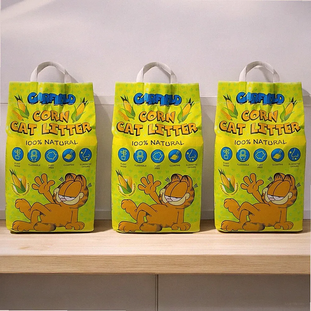 3 x Garfield Mais Katzenstreu 10L 100% natürlich biologisch abbaubar UMWELTFREUNDLICH 🐱