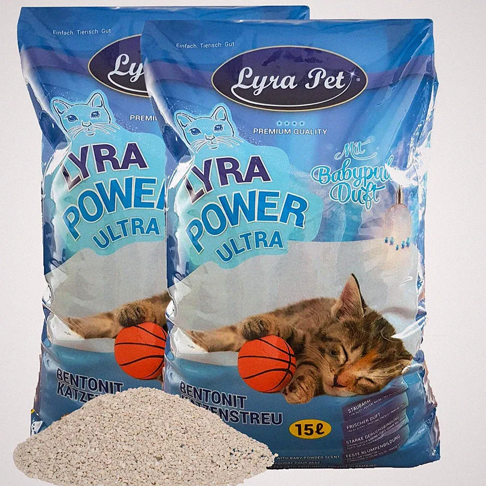 30 L Cats Power ULTRA excellent Katzenstreu Bentonit Klumpstreu Duft Lyra Pet®
