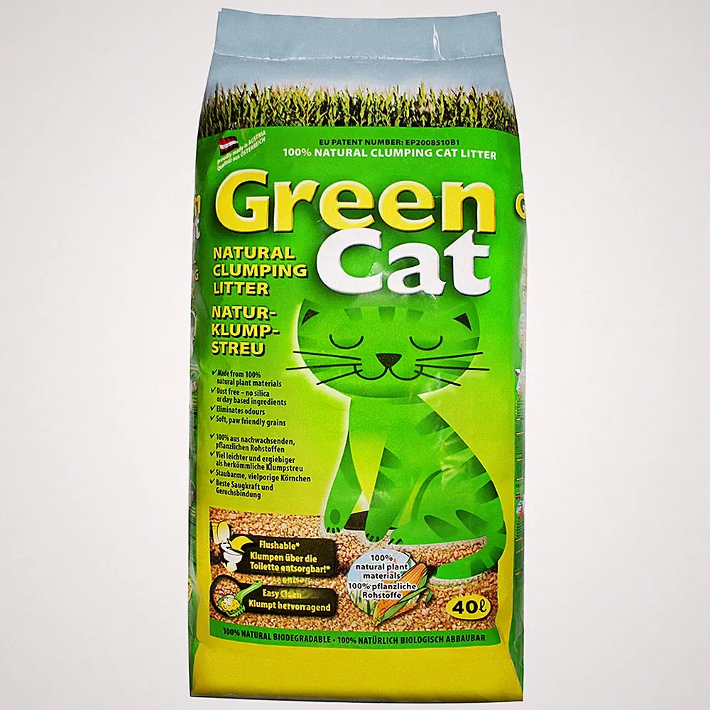 40 L Greencat Grain Klumpstreu Katzenstreu klumpend Best Öko-Plus Cats Grüne