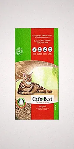 40 Liter Cat's Best Original Katzenstreu (€ 0,98/L) rein pflanzlich