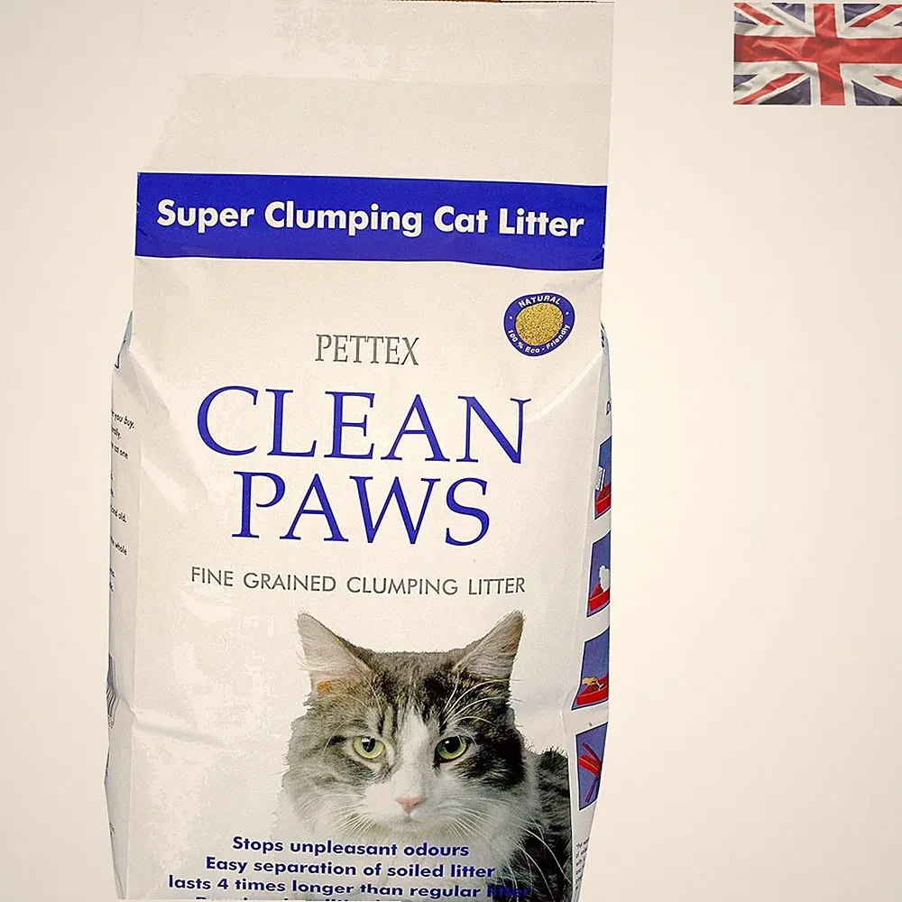 5 kg Clean Paws super klumpendes Katzenstreu - feinkörnig & Geruchskontrolle