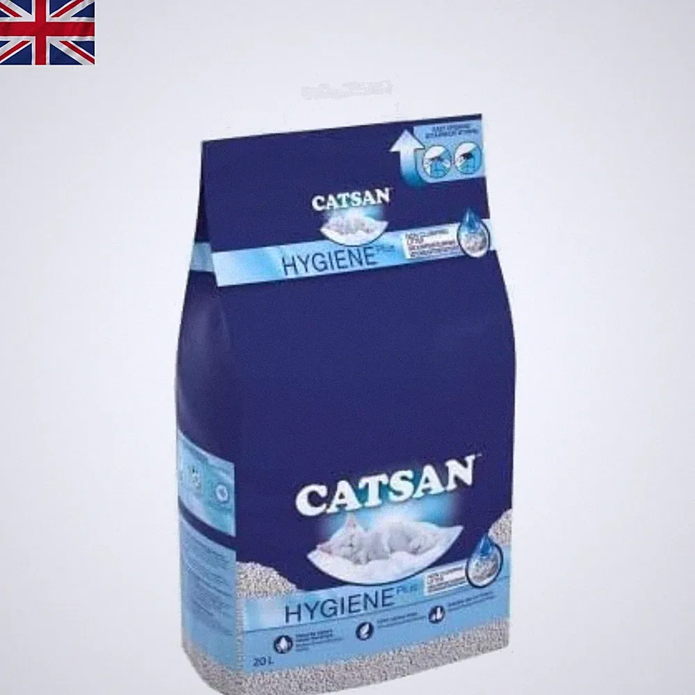 60L Hygiene Plus Katzenstreu - 3er Pack, schnelle Aufnahme und Geruchskontrolle