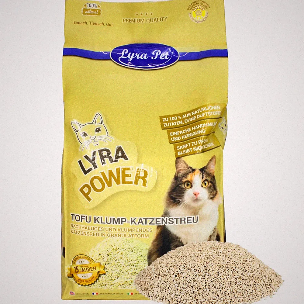 7,5 kg Tofu Katzenstreu Klumpstreu staubfrei umweltfreundlich Katze Lyra Pet®