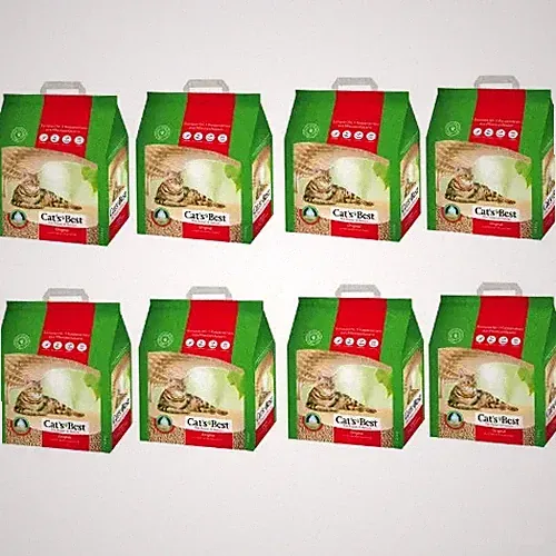 8x5 L (40L) Cat’s Best Original Katzenstreu aus Pfalnzernfasern klumpend