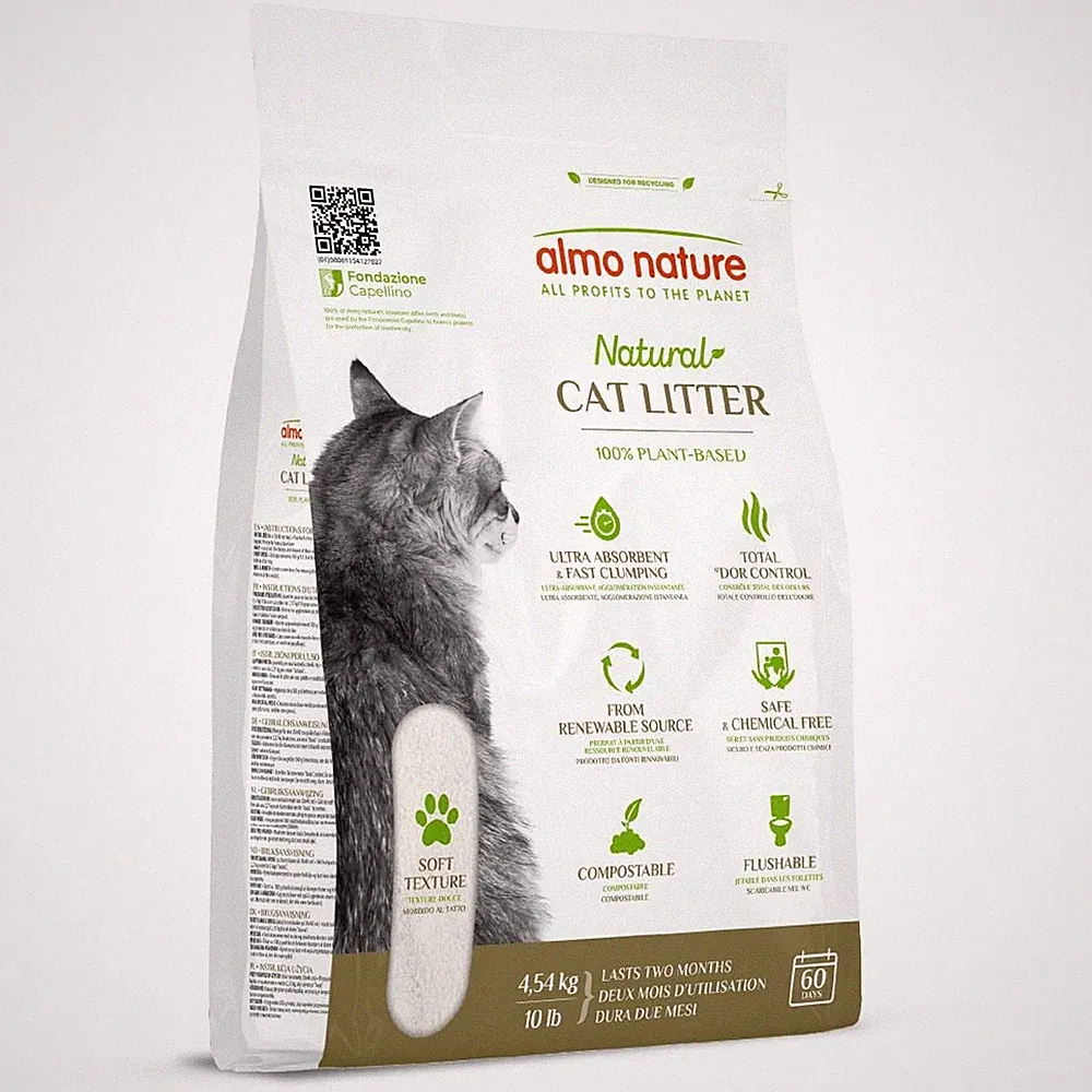 Almo Nature Natural Cat Litter Soft Texture - Klumpstreu 100% pflanzlich