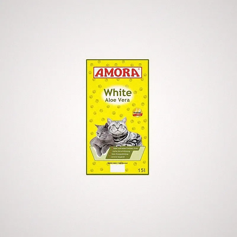 AMORA Katzenstreu White Compact Aloe Vera | 15 l