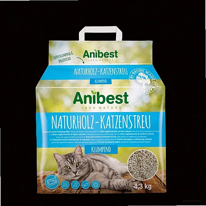 Anibest Naturholz-Katzenstreu klumpend 10 L Katzenklo Einstreu Katzentoilette