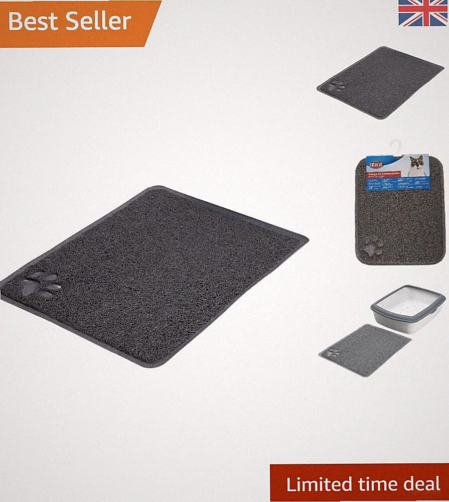 Anthrazit Katzentoilette Matte - robust, 37 x 45 cm, ideal für saubere Häuser