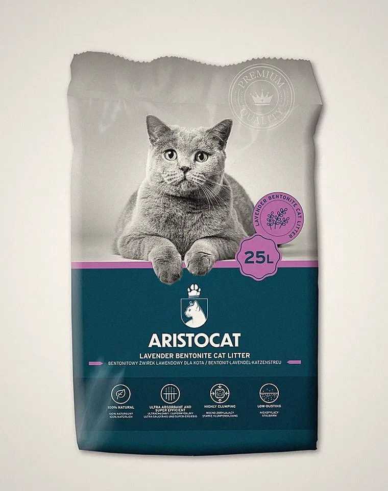 ARISTOCAT Bentonite Plus Bentonit Katzenstreu Lavendel 25 l