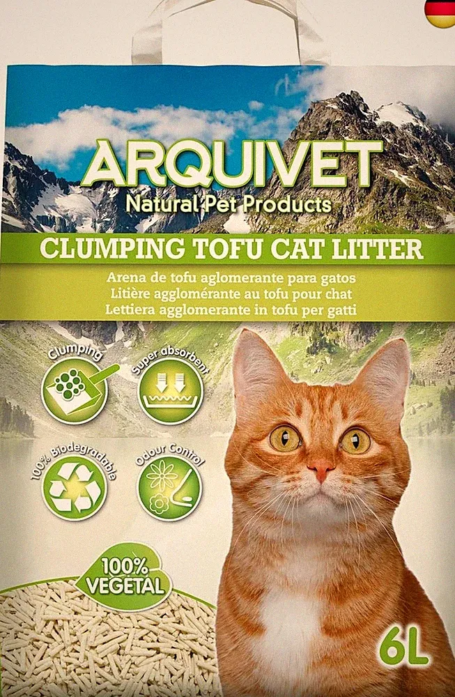 Arquivet Tofu Katzenstreu, 6 l, klumpend, saugfähig