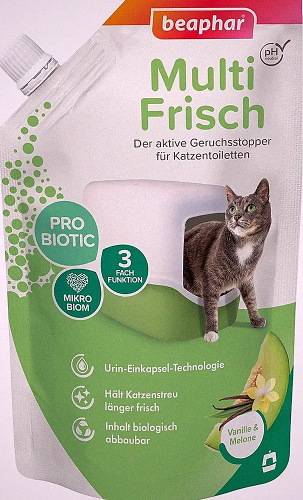 Beaphar Multi Frisch Katzenstreu Duft Vanille Melone Geruchsstopper 400g
