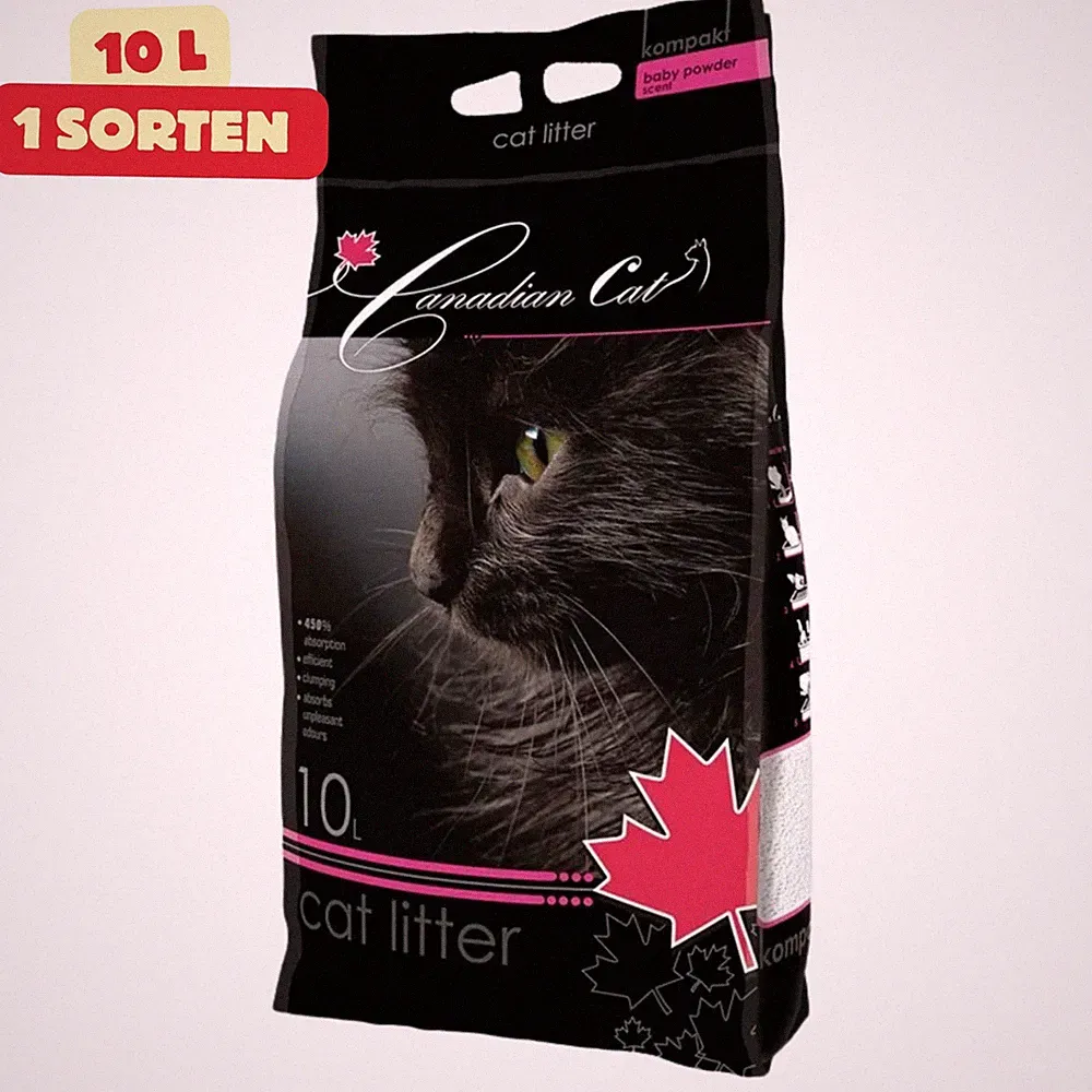 Benek Canadian Cat Baby Powder Katzenstreu Klumpstreu Bentonit Duft 10L