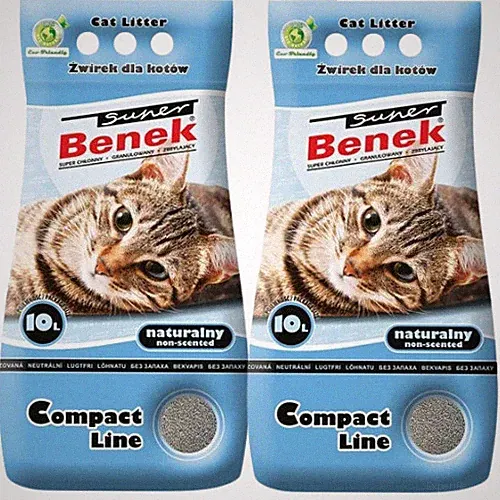 BENEK Super compact Bentonit-Klumpstreu 10 L x 2 (20 l)