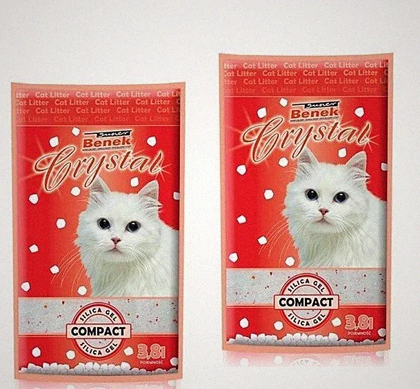 BENEK Super crystal compact Silica Gel Katzenstreu 7.6 l x 2 (15.2 l)