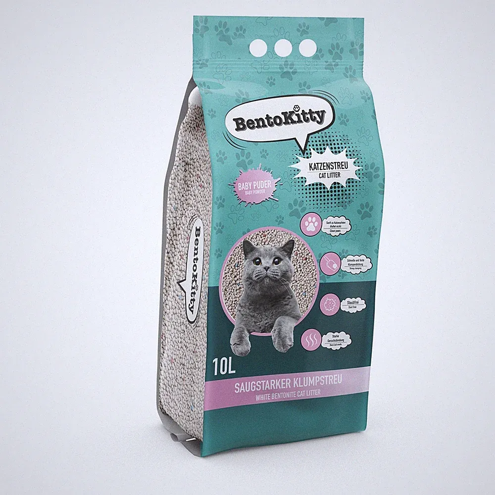 BentoKitty klumpendes premium Katzenstreu, Babypuder, geruchsbindend, staubarm