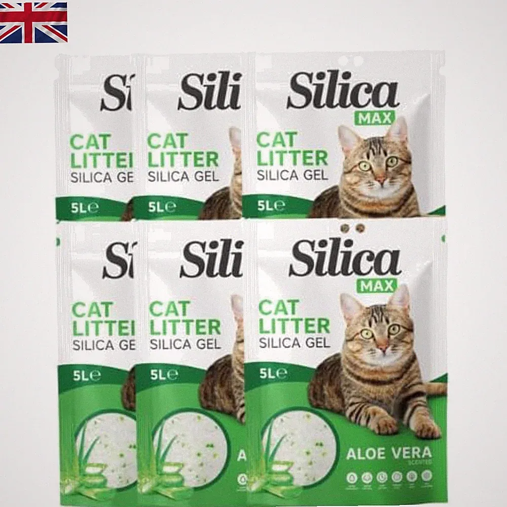 Beruhigende Aloe Vera Katzenstreu - Antibakterielle klumpfreie Kristalle, 30L Gesamt
