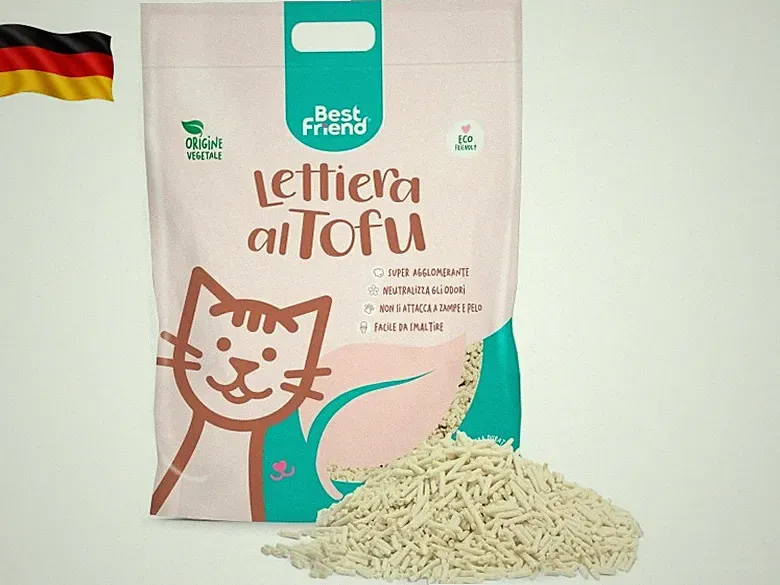 Best Friend Tofu Katzenstreu, pflanzlich und stark klumpend. Biologisch