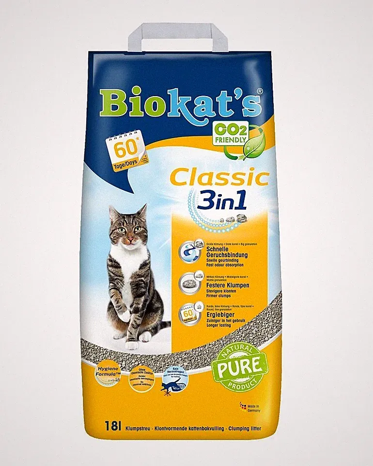 BIOKAT'S Classic 3w1 Katzenstreu 18 l
