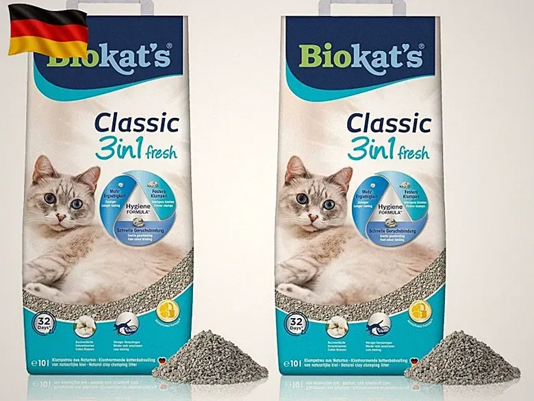 Biokat's Classic Fresh 3in1 Katzenstreu mit Cotton Blossom-Duft - Klumpstreu