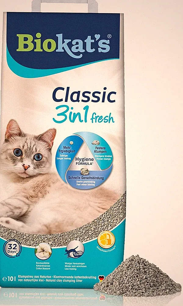 Biokat'S Classic Fresh 3In1 Katzenstreu Mit Cotton Blossom-Duft - Klumpstreu Aus