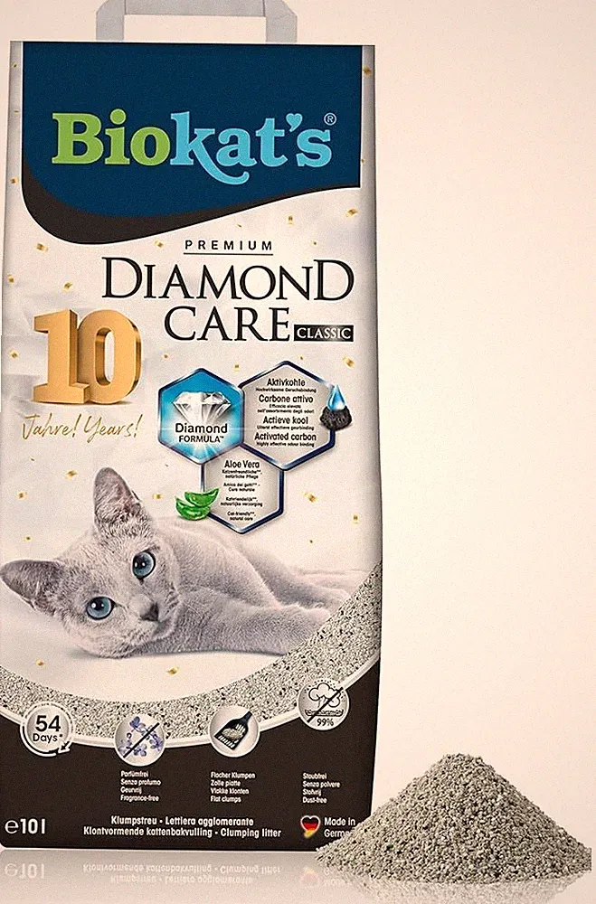 Biokat's Classic Katzenstreu 10L – Klumpend, geruchsneutral, Aloe & Kohle