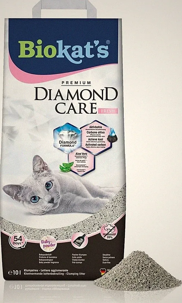 Biokat's Diamond Care Classic Feine Katzenstreu ohne Duft - 10L