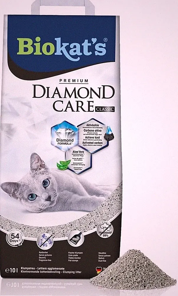 Biokat'S Diamond Care Classic Katzenstreu Ohne Duft - Feine Klumpstreu Aus Bento