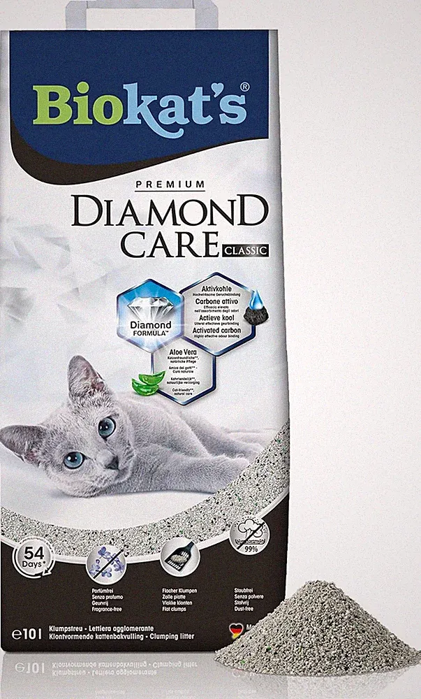 Biokat'S Diamond Care Classic Katzenstreu Ohne Duft - Feine Klumpstreu Aus Bento