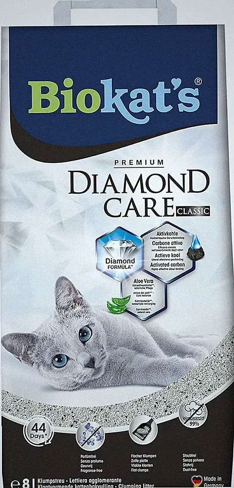 Biokat'S Diamond Care Classic Ohne Duft - Feine Katzenstreu Mit Aktivkohle Und A