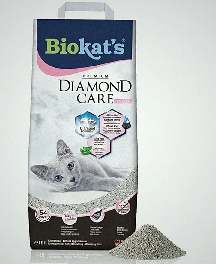 Biokat's Diamond Care Classic Scented Fine Cat Litter with Activated Carbon and