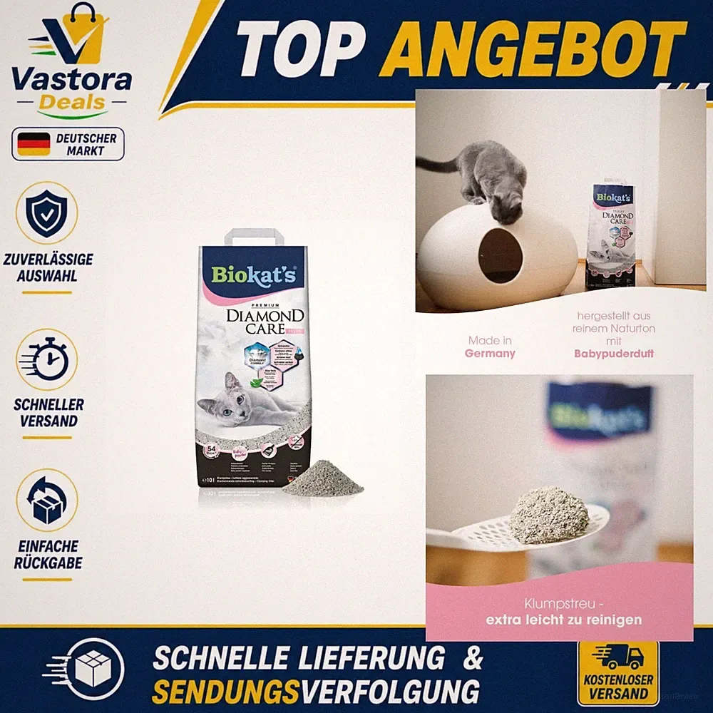 Biokat's Diamond Care Fresh Katzenstreu 10L mit Babypuder-Duft
