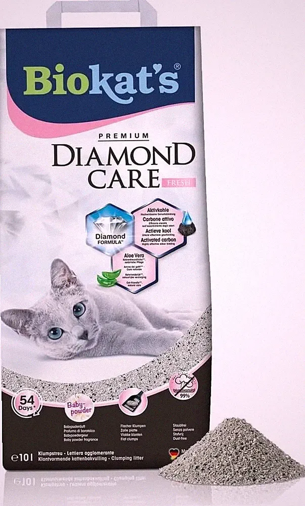 Biokat's Diamond Care Fresh Katzenstreu mit Babypuder-Duft