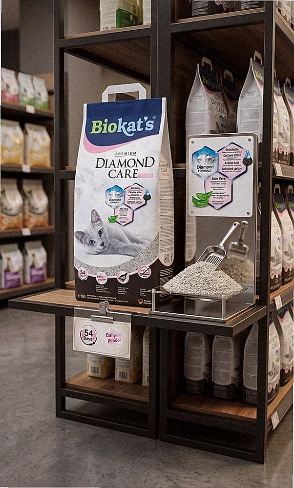 Biokat's Diamond Care Katzenstreu ohne Duft - Feine Klumpstreu aus Bentonit 10L