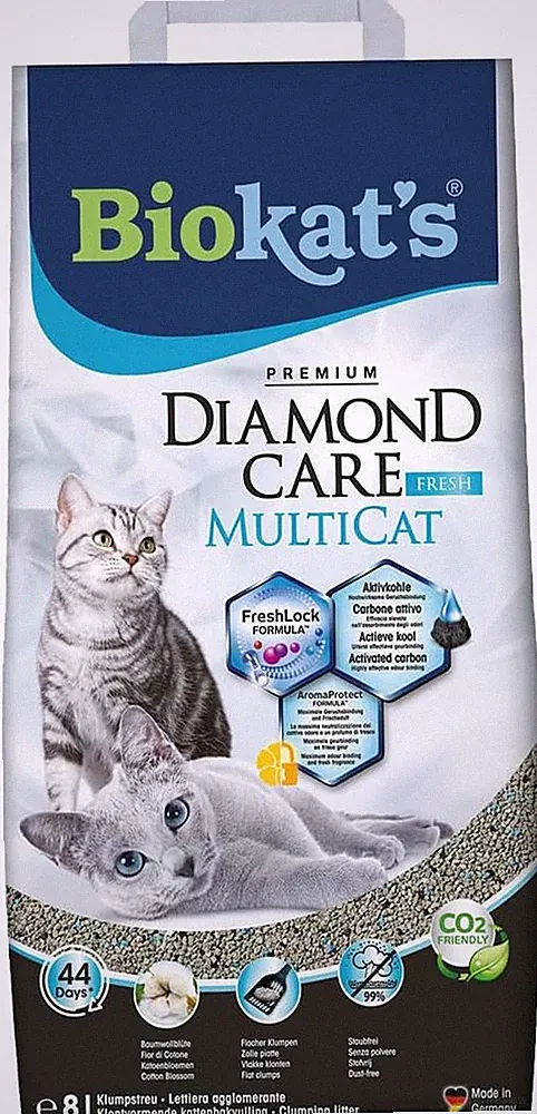 Biokat'S Diamond Care Multicat Fresh Katzenstreu Mit Duft - Feine Klumpstreu Aus