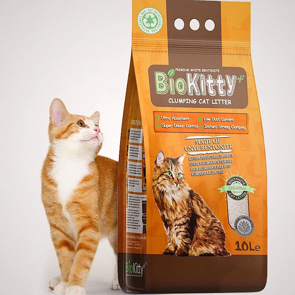 BioKitty Klumpendes Katzenstreu 10L stark saugfähig natürlich unparfümiert Packung 1
