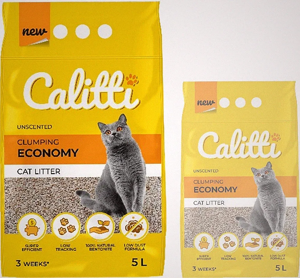 Calitti Economy Bentonit Katzenstreu Geruchlos Klumpstreu 2x5L