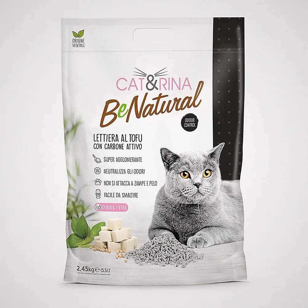 Cat&Rina BeNatural Tofu Katzenstreu pflanzlich klumpend biologisch 55l