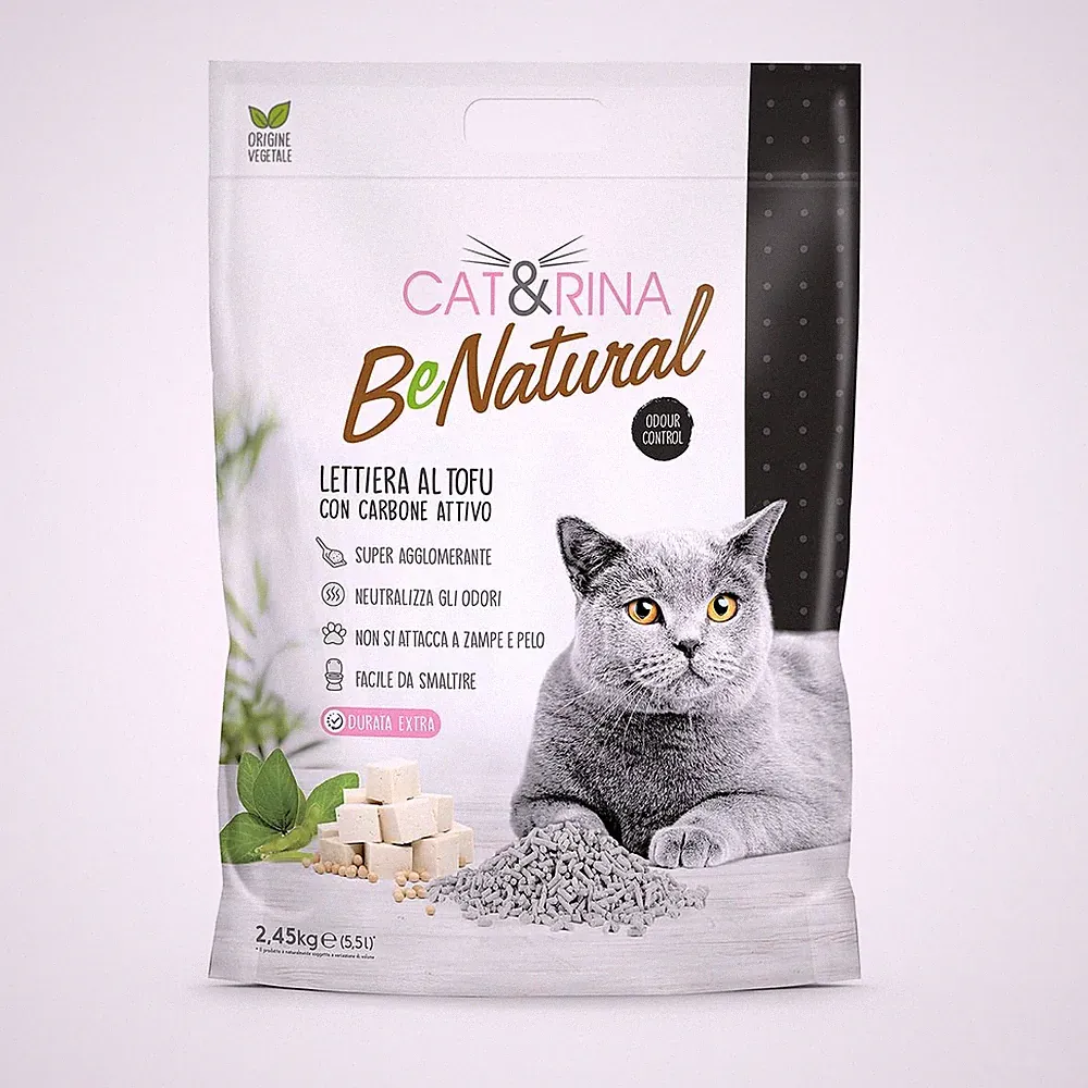 Cat&Rina BeNatural Tofu Katzenstreu pflanzlich klumpend biologisch 55l